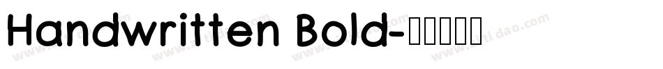 Handwritten Bold字体转换